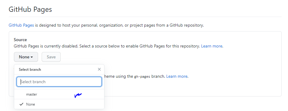 github page to host website