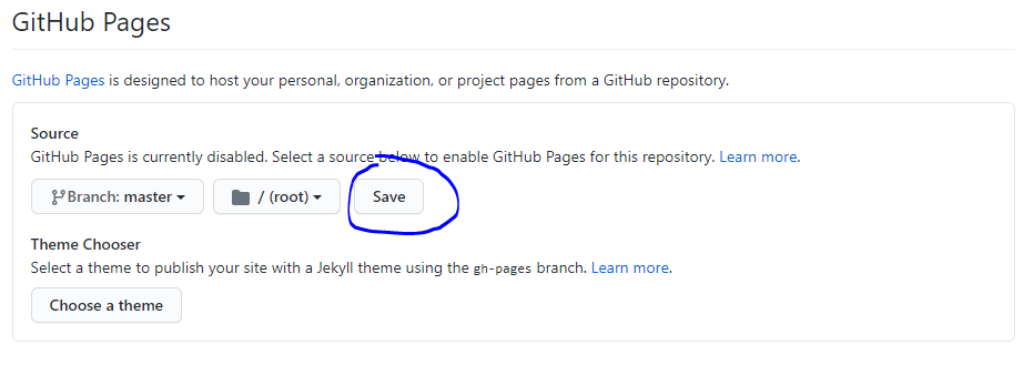 github page to host website