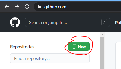 Github new repository creation